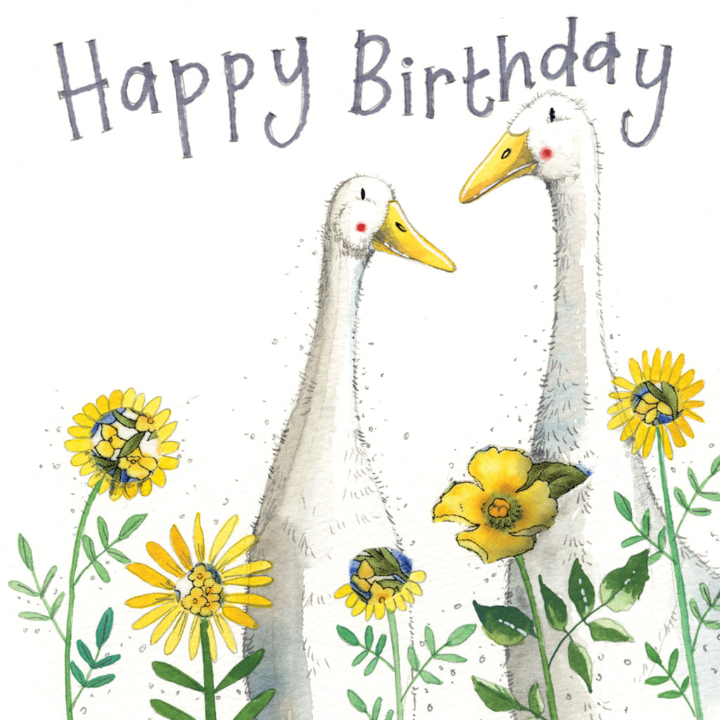 BIRTHDAY DUCKS SPARKLE CARD S382