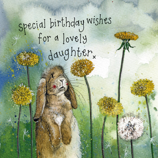 RABIT & DANDELIONS DAUGHTER CARD S450