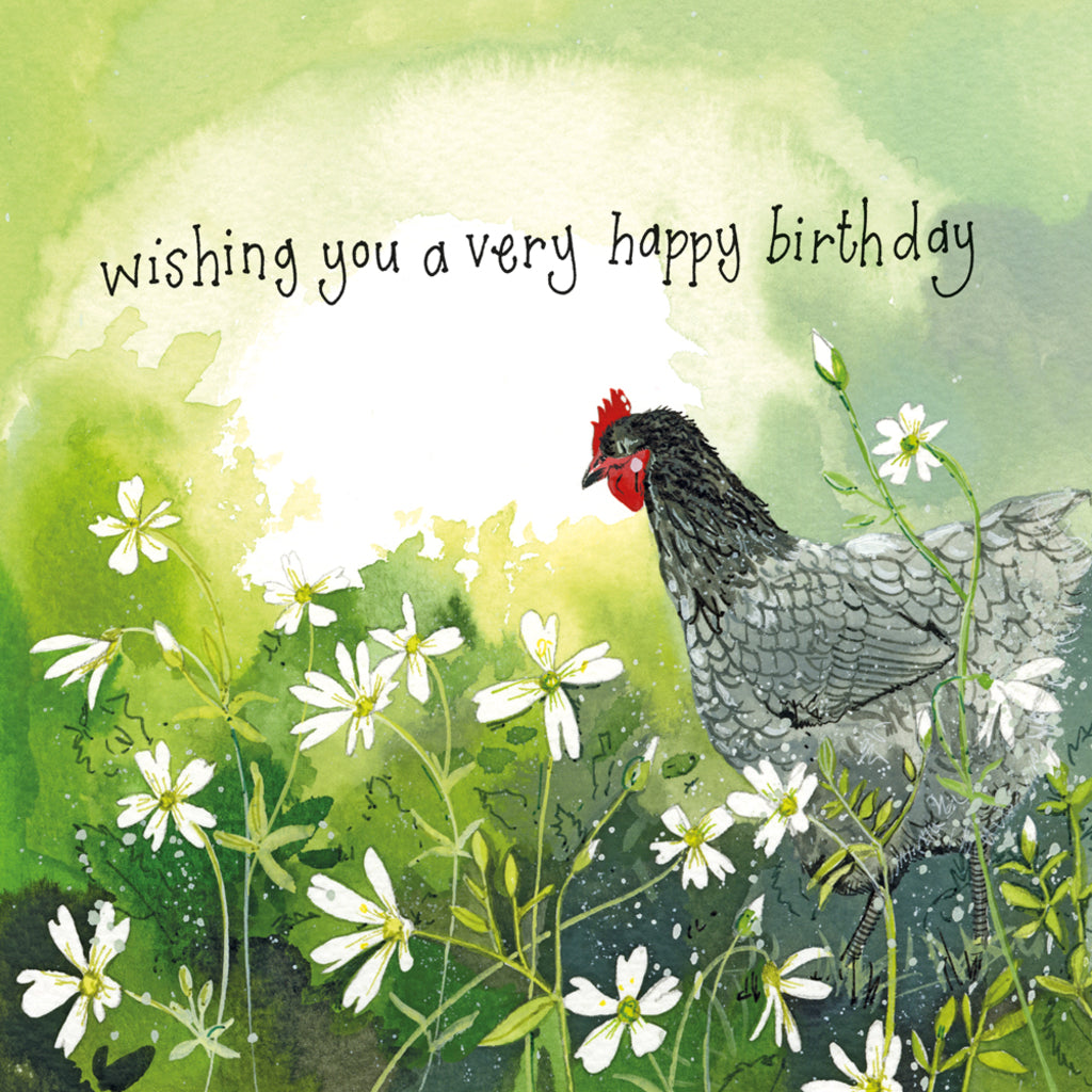HEN & STITCHWORT BIRTHDAY CARD S453