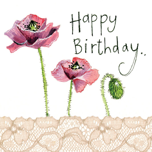 POPPY BIRTHDAY CARD LS35