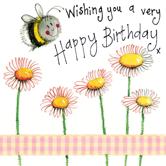 BEE & DAISY BIRTHDAY CARD LS62