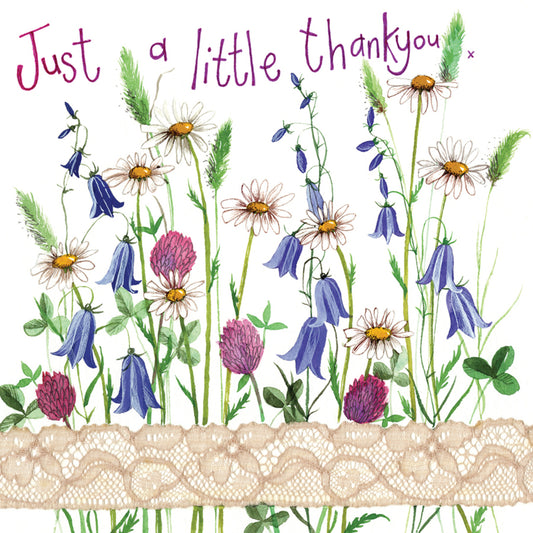 COUNTRY FLOWERS THANK YOU CARD LS86