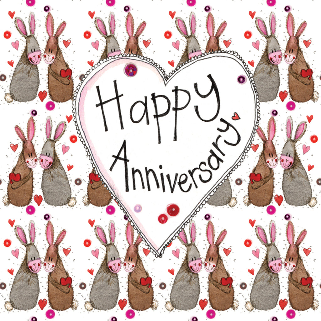 RABBIT ANNIVERSARY CARD LS134