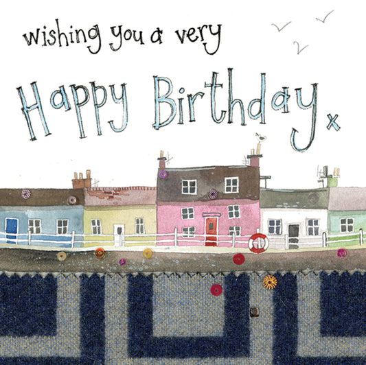 HARBOURSIDE COTTAGES CARD W08