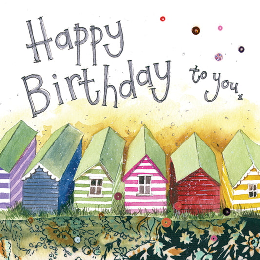 BEACH HUTS CARD W21