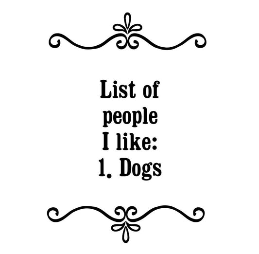 GGZ196 List Of People I Like Dog Premium Drink Coaster Resin With Cork Backing | 2468 | 263209 263209