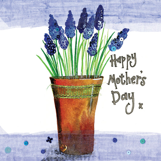 GRAPE HYACINTHS MOTHERS DAY CARD SPRS10