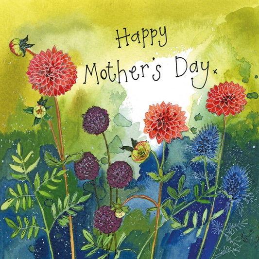 DAHLIA & SEA HOLLY MOTHERS DAY CARD SPRS43