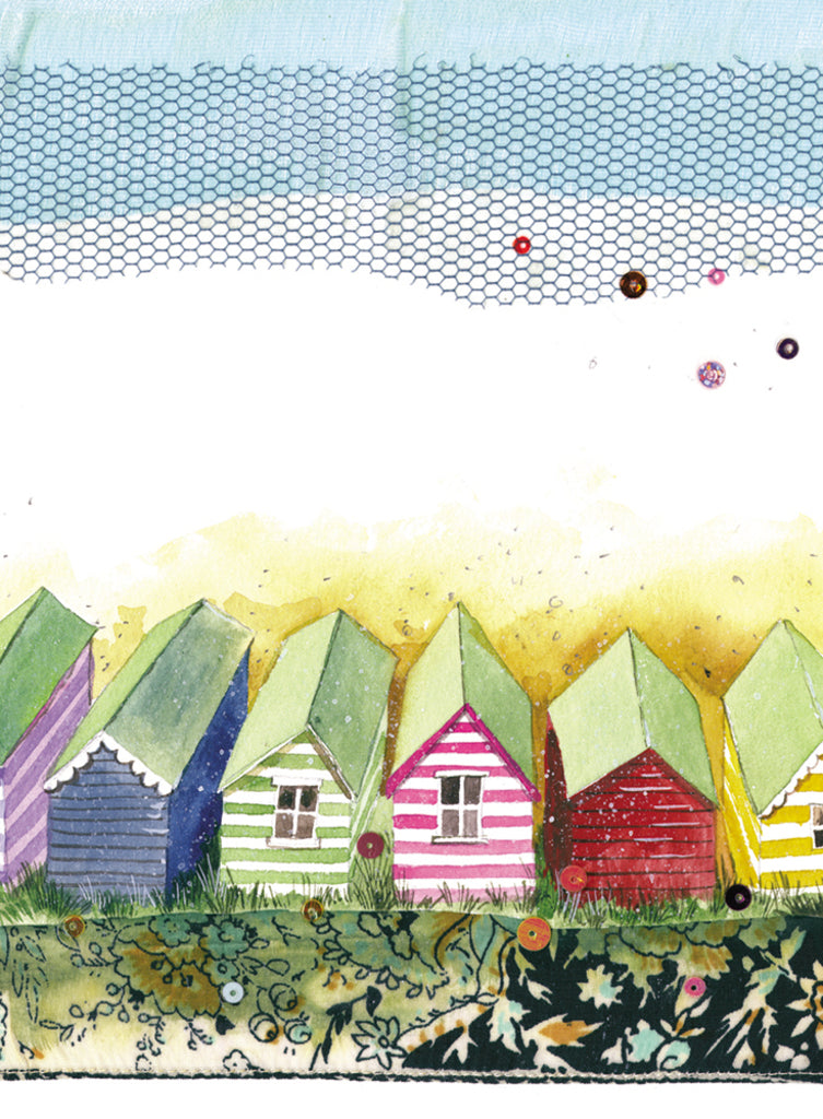 BEACH HUTS SMALL SPIRAL NOTEPADS SSN22