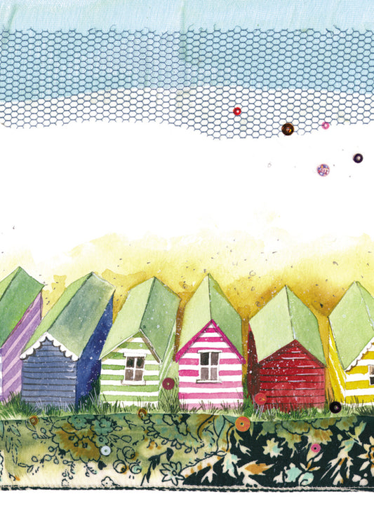 BEACH HUTS SMALL SPIRAL NOTEPADS SSN22