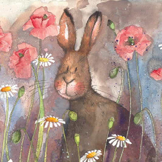 HARE AND POPPIES C46