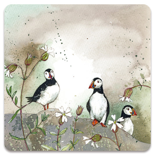 PUFFINS FRIDGE MAGNET FM243