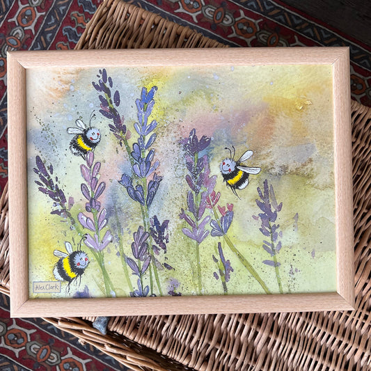 LAVENDER BEES LAP TRAY LP12
