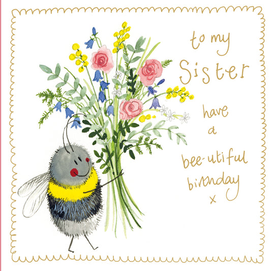 BEE SISTER SPARKLE CARD S511