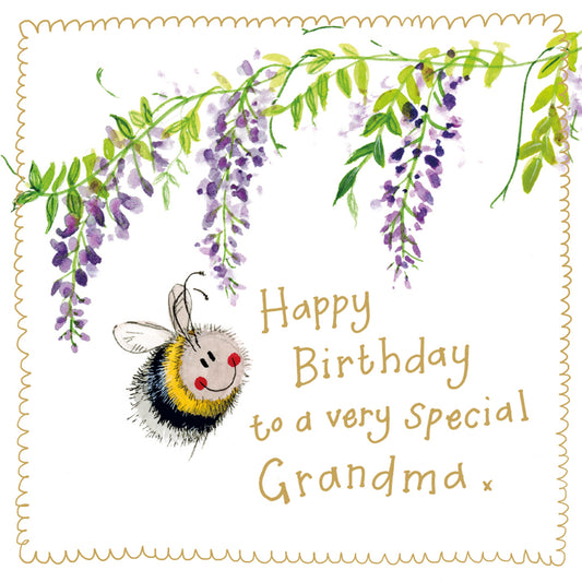 BEE GRANDMA SPARKLE CARD S513