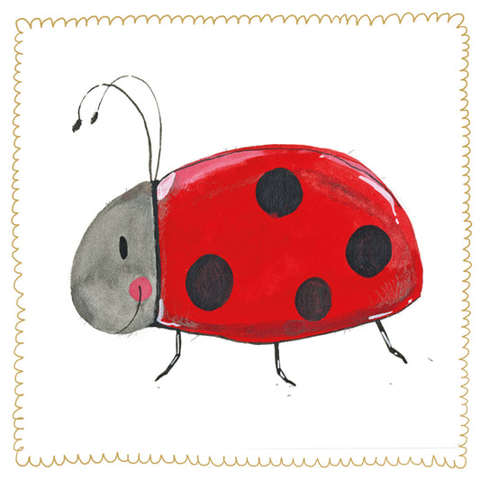 LARGE LADYBIRD SPARKLE CARD S518