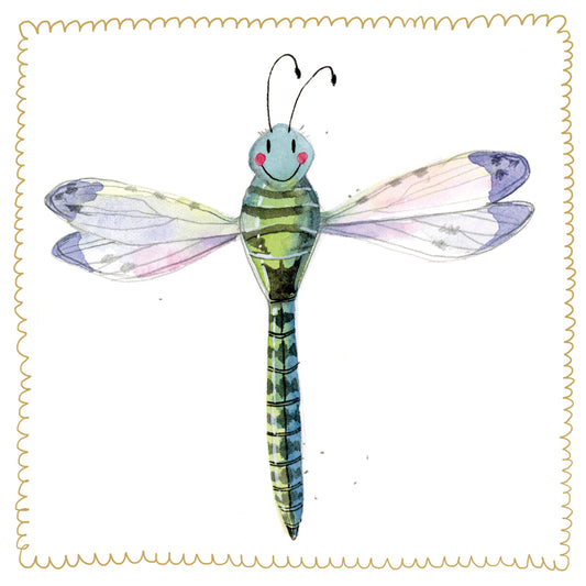 LARGE DRAGONFLY SPARKLE CARD S519