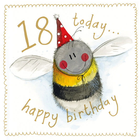 BEE 18 YEAR OLD SPARKLE CARD S541