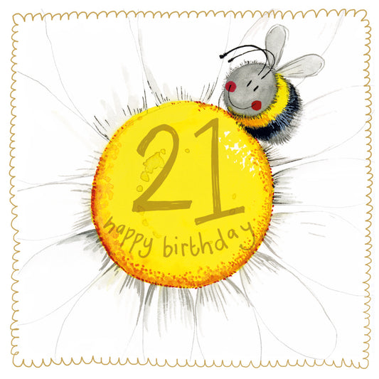 BEE 21 YEAR OLD SPARKLE CARD S542