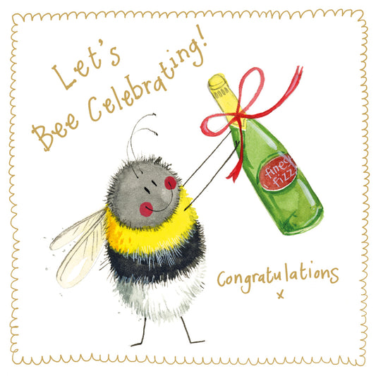 BEE CONGRATULATIONS SPARKLE CARD S554
