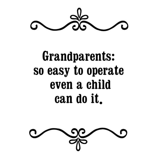 GGZ282 Grandparent So Easy To Operate Even A Child Can Do It Premium Drink Coaster Resin With Cork Backing | 2477 | 264874 264874