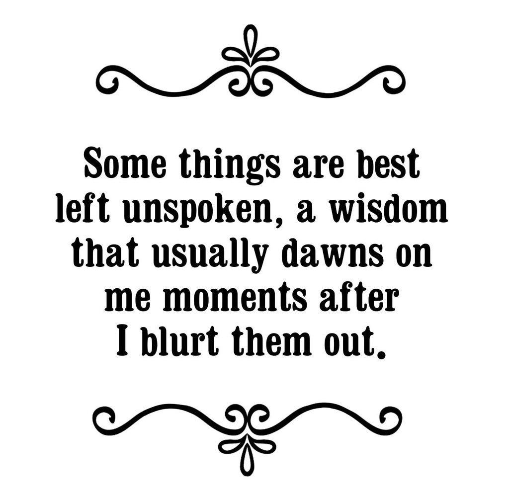 GGZ320 Some Things Are Best Left Unspoken Premium Drink Coaster Resin With Cork Backing | 2490 | 264887 264887