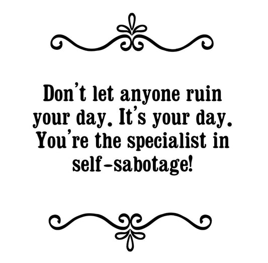 GGZ329 Specialist in Self Sabotage Premium Drink Coaster Resin With Cork Backing | 2499 | 264896 264896