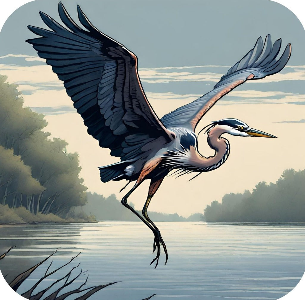Blue Heron Chesapeake Bay Natural Habitat V4 Drink Coaster 264951 2552 264951