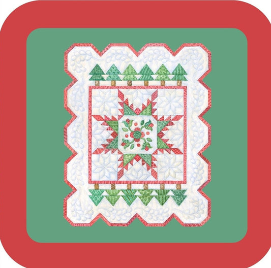 Carols Rose Garden Holiday Whimsy 8 Point Star Patterned Quilt H-CMS353 Drink Coaster 265051 2617 265051