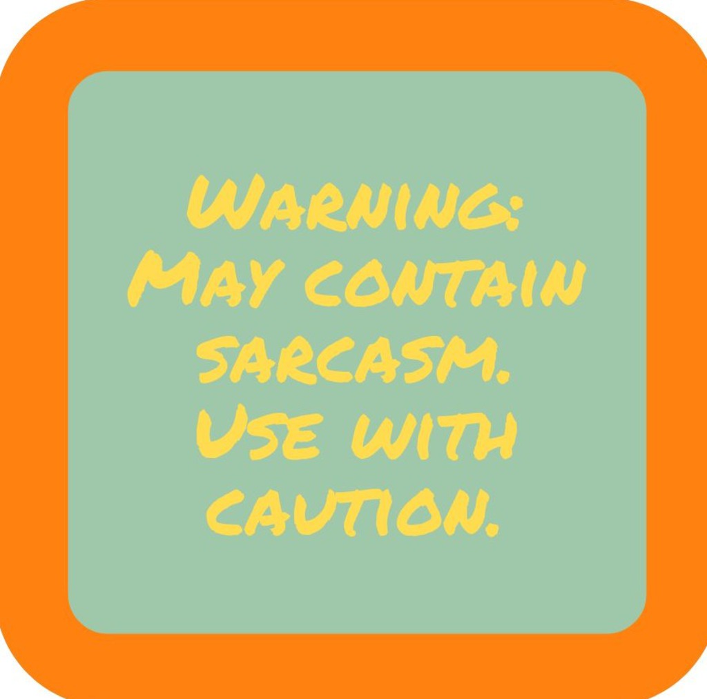 Warning May Contain Sarcasm Use With Caution Premium Drink Coaster Resin With Cork Backing 265454 SSC1943 265454