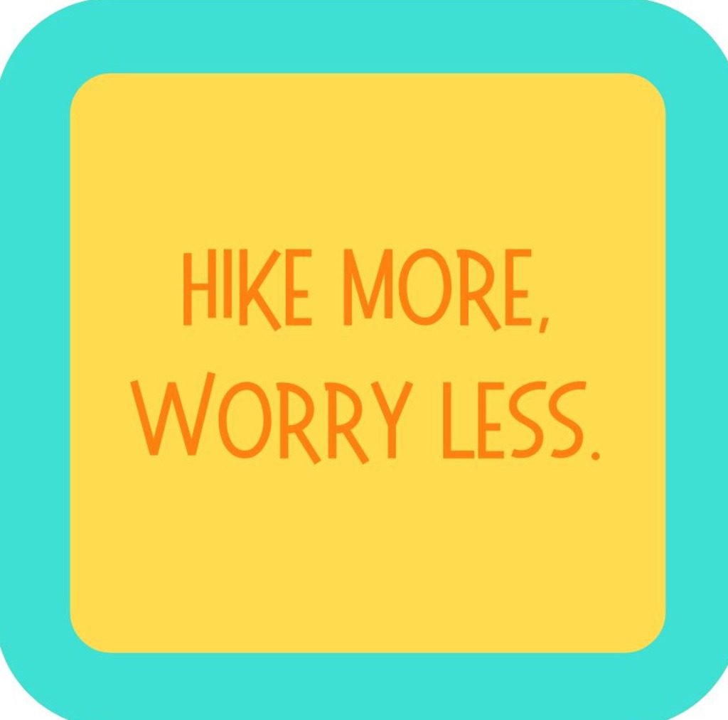 Hike More Worry Less Premium Drink Coaster Resin With Cork Backing 265481 SSC1969 265481