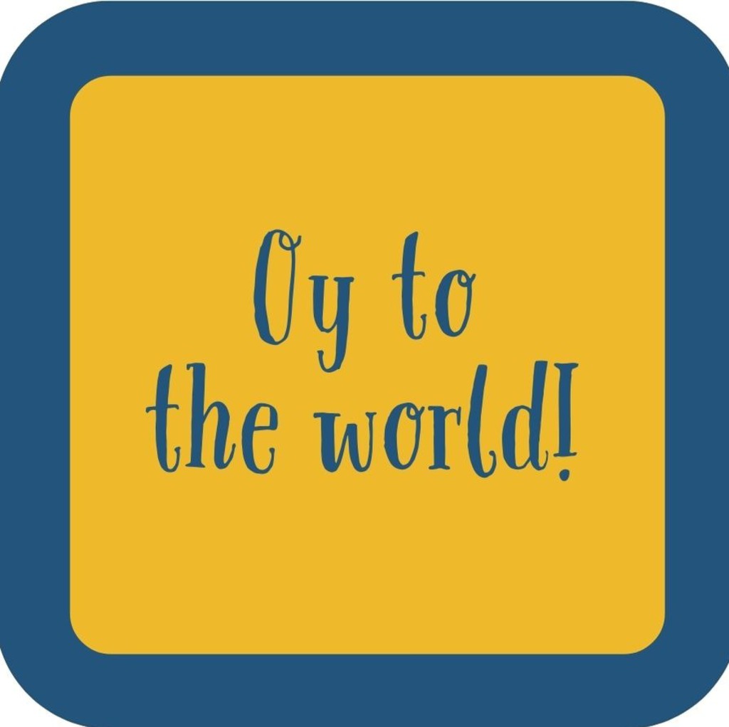 Oy To The World Holiday Premium Drink Coaster Resin With Cork Backing 265525 SSC2013 265525