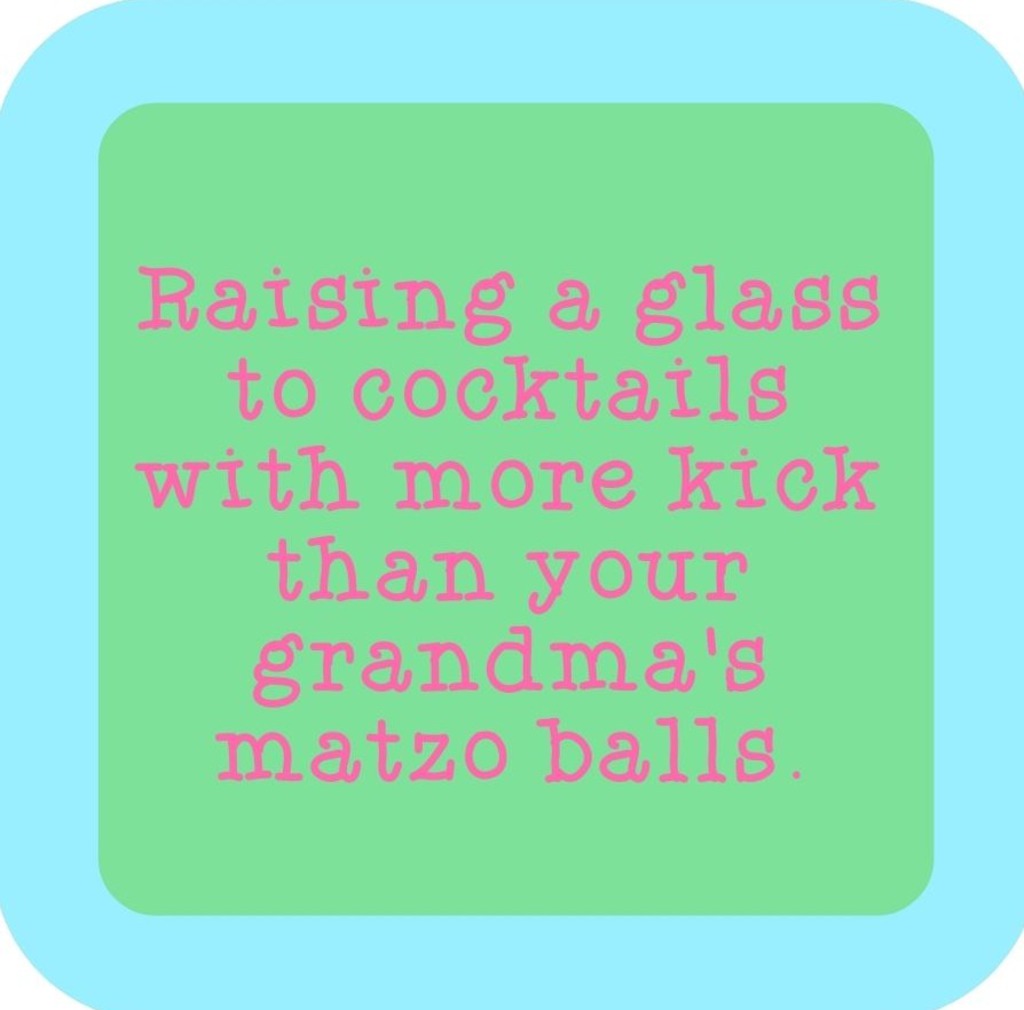 Raising A Glass To Cocktails With More Kick Than Your Grandmas Matzo Balls Premium Drink Coaster Resin With Cork Backing 265629 SSC2117 265629