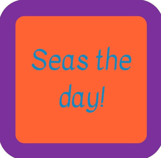 Seas The Day Premium Drink Coaster Resin With Cork Backing 265637 SSC2125 265637