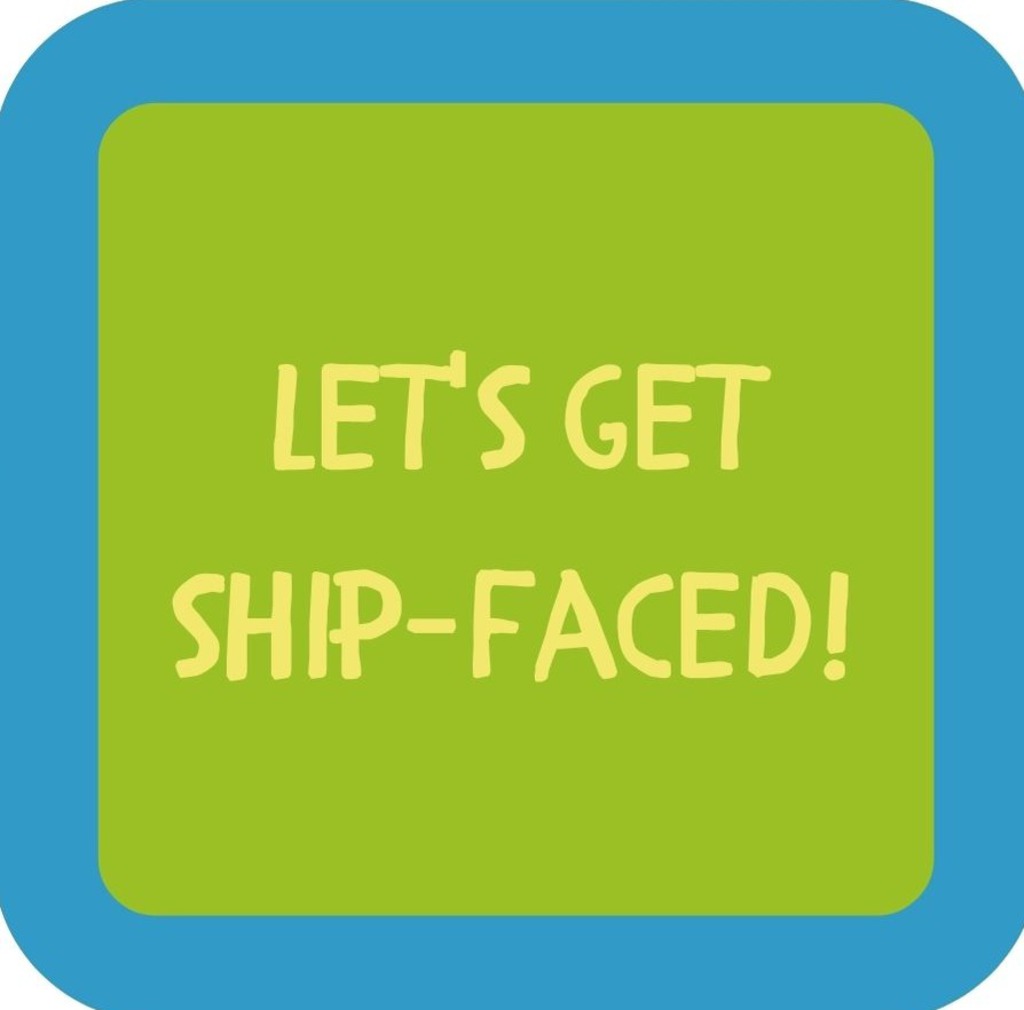 Lets Get Ship Faced Premium Drink Coaster Resin With Cork Backing 265642 SSC2130 265642