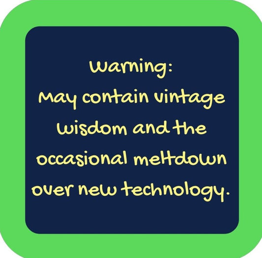 Warning May Contain Vintage Wisdom And The Occasional Meltdown Over New Technology Premium Drink Coaster Resin With Cork Backing 265654 SSC2142 265654
