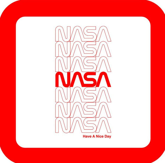 NASA Repeating Worm Logo Retro Premium Drink Coaster Resin With Cork Backing 265692 SSC1916 265692