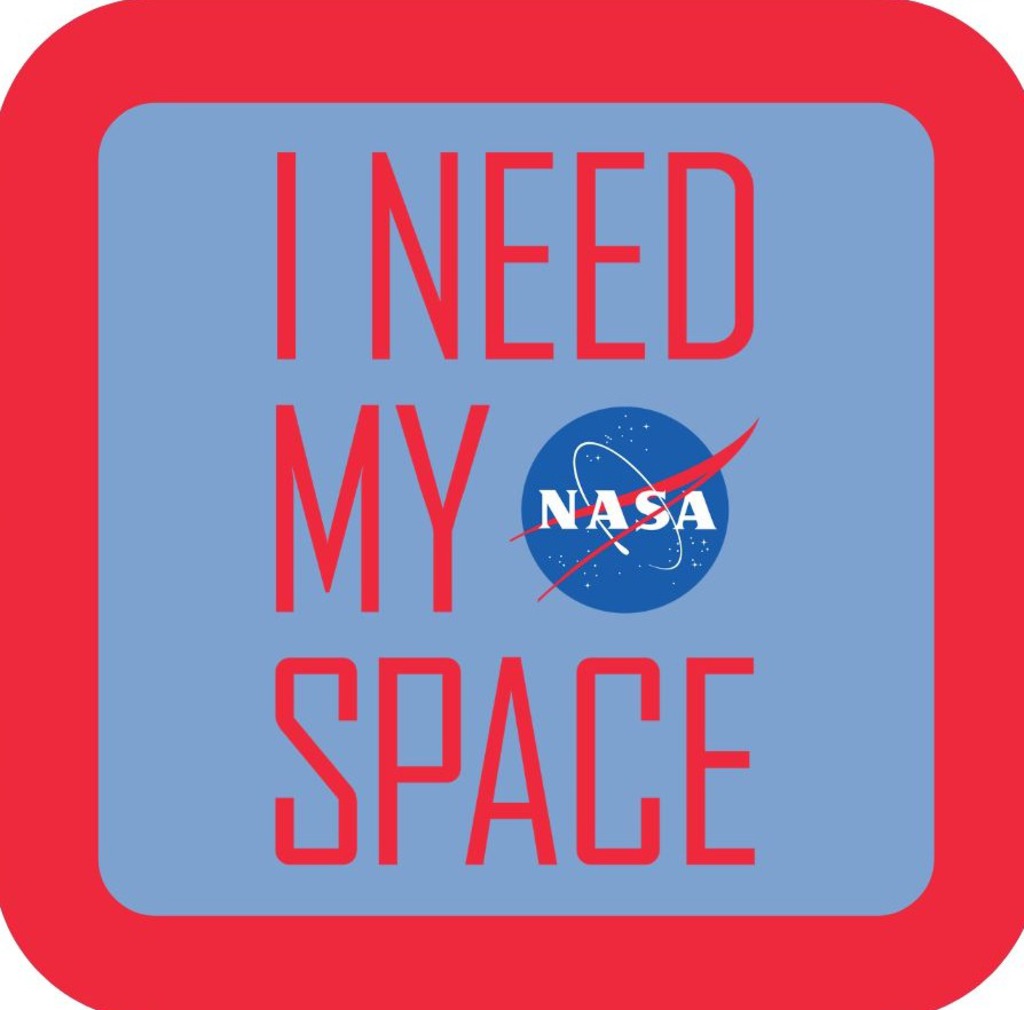 NASA I Need My Space Meatball Logo Retro Premium Drink Coaster Resin With Cork Backing 265694 SSC1918 265694
