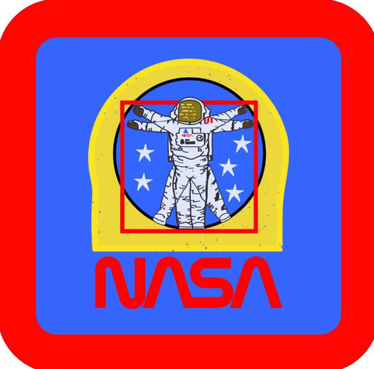 NASA Vitruvian Astronaut EVA Patch Retro Premium Drink Coaster Resin With Cork Backing 265696 SSC1920 265696