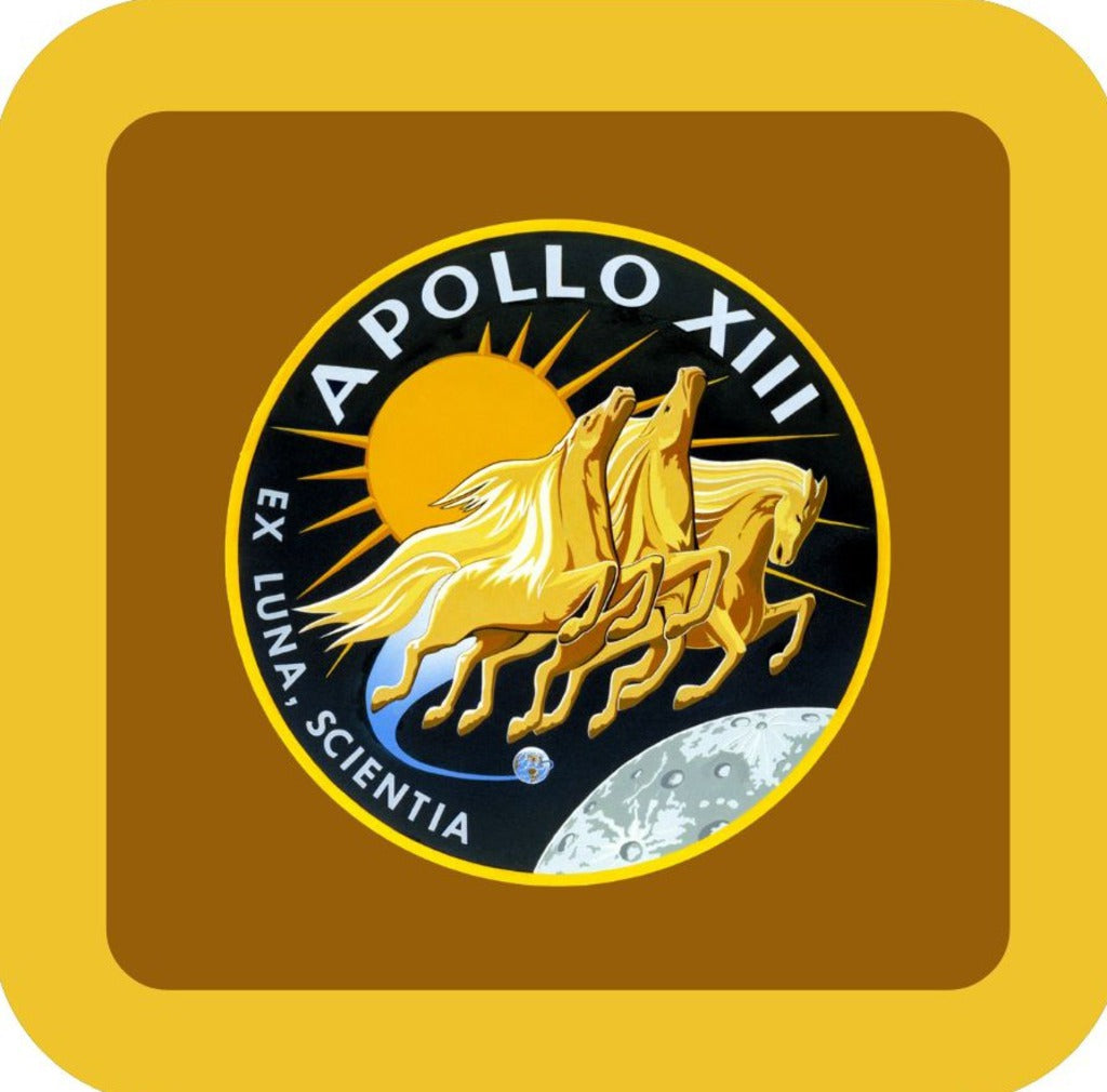 NASA Apollo 13 Mission Retro Patch Premium Drink Coaster Resin With Cork Backing 265698 SSC1922 265698