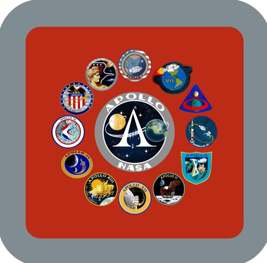 NASA Apollo Mission Patches Retro Premium Drink Coaster Resin With Cork Backing 265702 SSC1926 265702