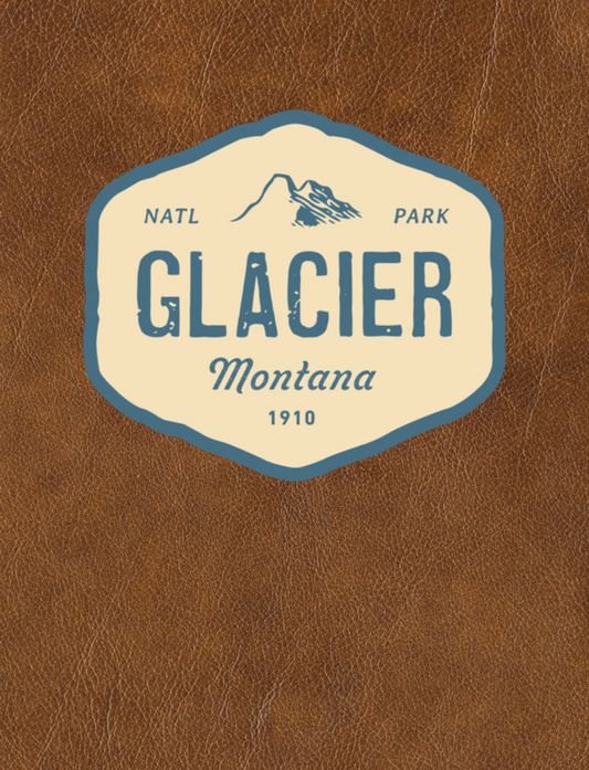 Glacier National Park Montana Badge Patch Logo 1910 Box of 10 Blank Note Cards 4x5 266193 1481486973-1