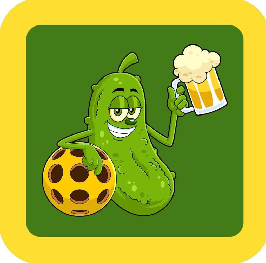 Pickleball Pickle Holding Beer Funny Premium Drink Coaster Resin With Cork Backing 266391 pickleball-cartoon-b 266391
