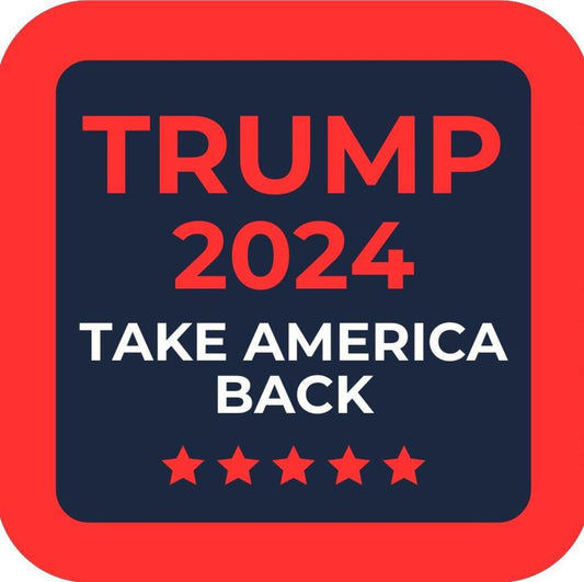 Donald J Trump MAGA Take America Back Premium Drink Coaster Resin With Cork Backing 266466 trump-take-back 266466