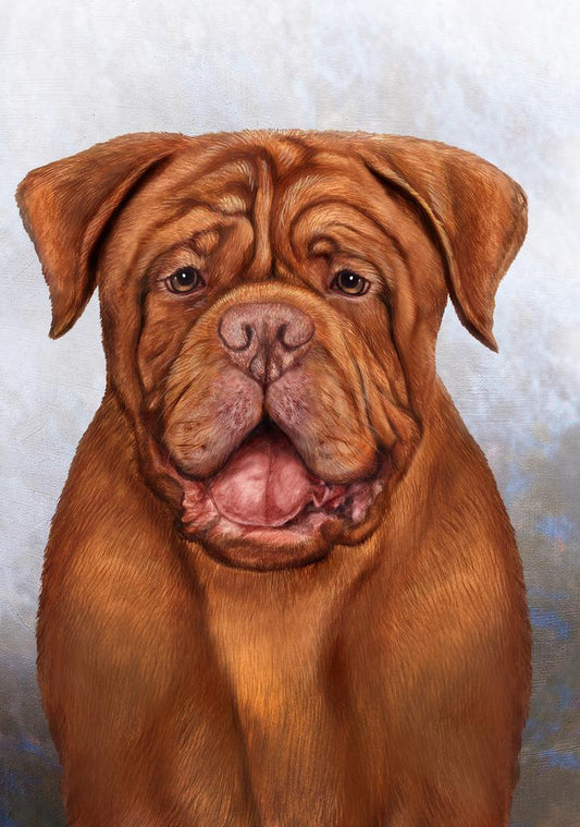 Douge De Bordeaux Dog by Tamara Burnett Box of 10 Blank Note Cards 4x5 266587 1048-4x5