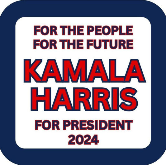 Kamala Harris For Future 2024 Presidential Campaign Premium Drink Coaster Resin Cork Backing 266837