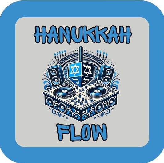 Hanukkah Flow Funny Holiday Premium Drink Coaster Resin With Cork Backing 266979
