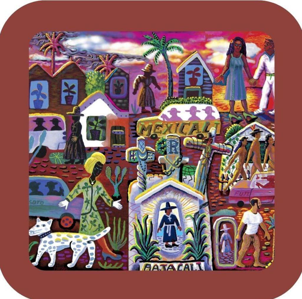 Fantasy Dream Landscape Baja California Premium Drink Coaster Resin With Cork Backing NC266741 267052