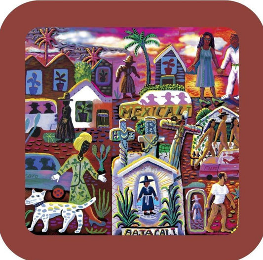 Fantasy Dream Landscape Baja California Premium Drink Coaster Resin With Cork Backing NC266741 267052