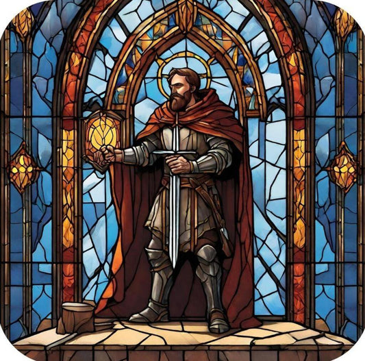 Proverbs 27 17 Iron Sharpens Iron Premium Drink Coaster Resin With Cork Backing 267202